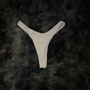 White High-Cut Bikini Bottom